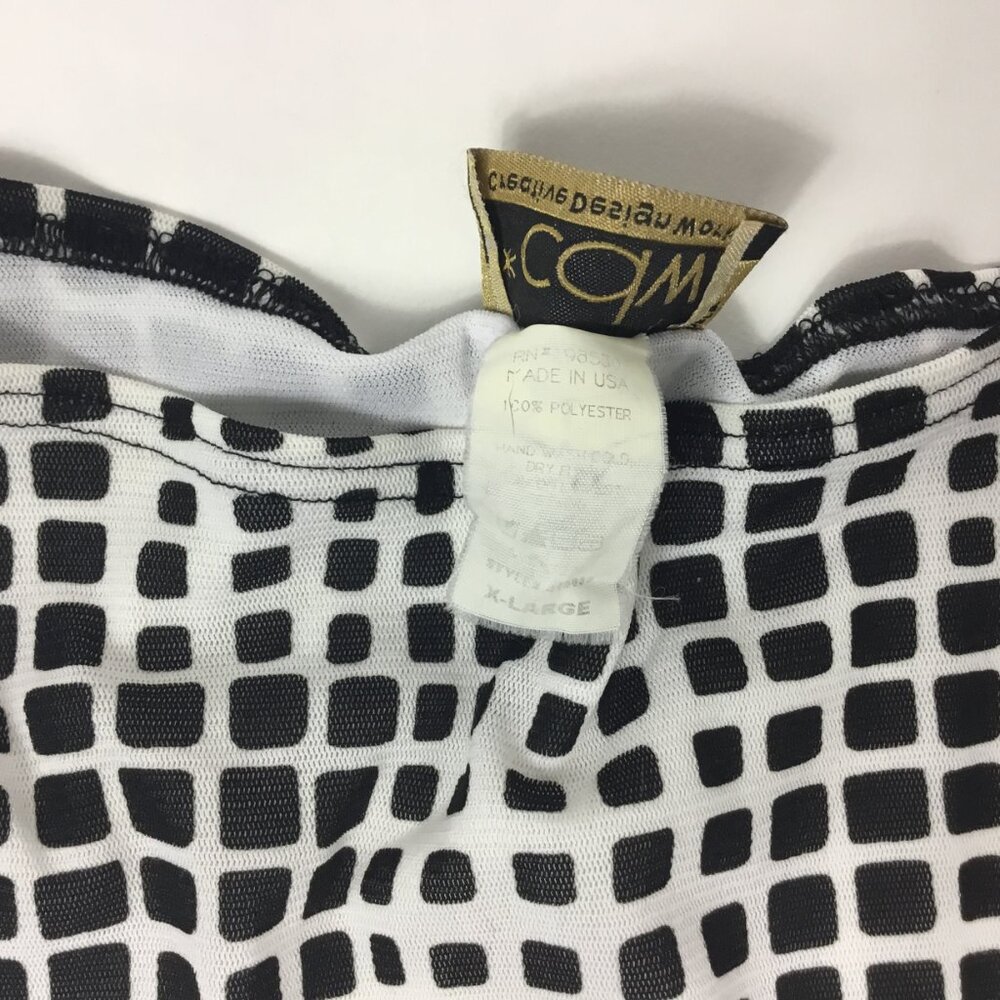 (PO) CDW, Wht & Blk sleeveless Top - Picture 4 of 11